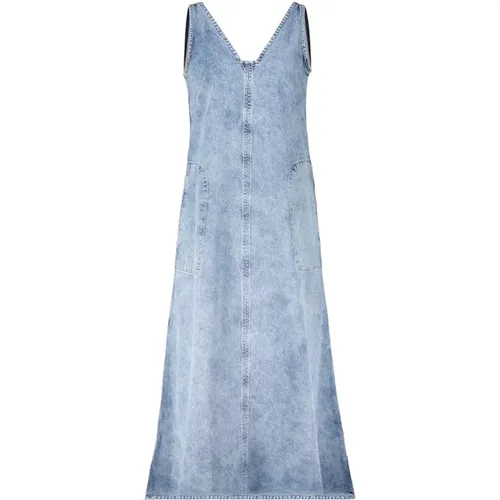 Denim-Style Midi Dress with A-Line , female, Sizes: S, XS - drykorn - Modalova