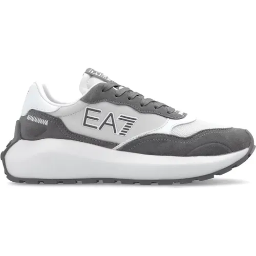 Sportschuhe mit Logo , Damen, Größe: 35 1/2 EU - Emporio Armani EA7 - Modalova