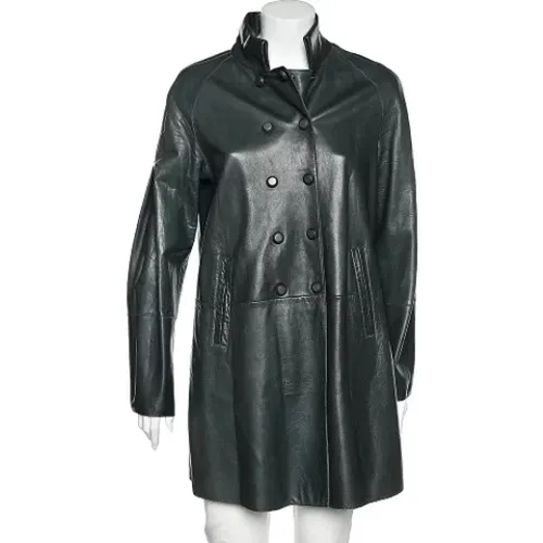 Pre-owned Leather outerwear , female, Sizes: M - Armani Pre-owned - Modalova