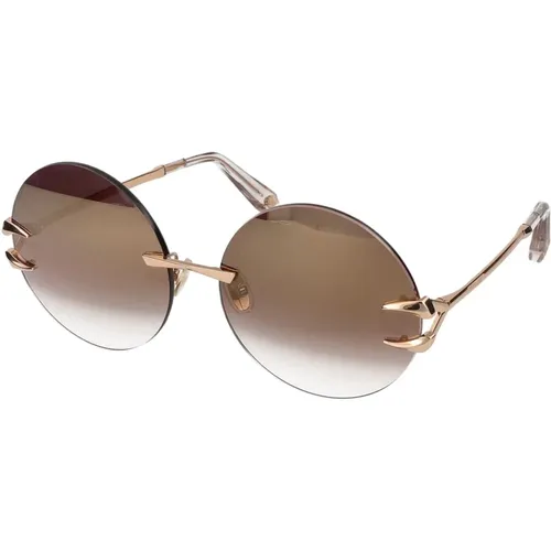 Stylische Sonnenbrille Src006 , Damen, Größe: 63 MM - Roberto Cavalli - Modalova