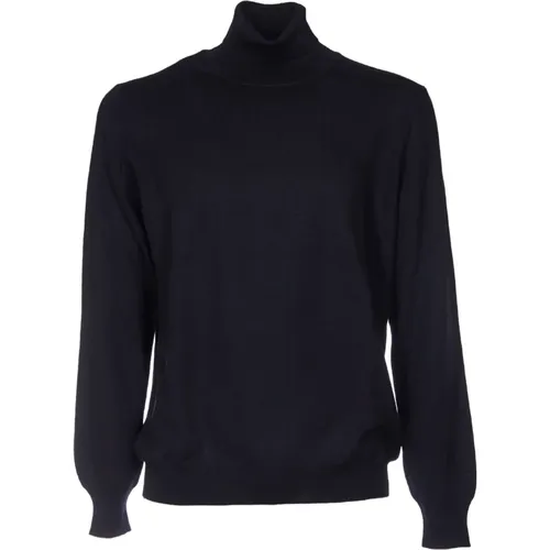 Blauer Woll-Polo-Hals Pullover,Pullover Blau - Tagliatore - Modalova