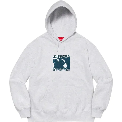 Dog Eat Dog Hoodie Aschgrau , Herren, Größe: S - Supreme - Modalova