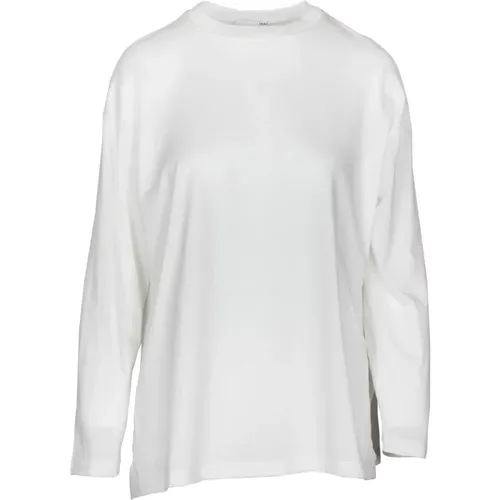 Langarm Jersey T-shirt mit Schleife , Damen, Größe: M - Douuod Woman - Modalova