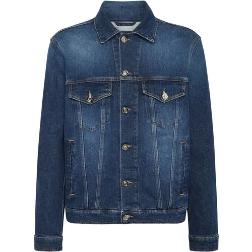 Blaue Denim Casual Jacke - Billionaire - Modalova