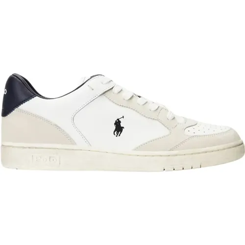Leather Court Sneakers , male, Sizes: 10 UK, 6 UK - Polo Ralph Lauren - Modalova