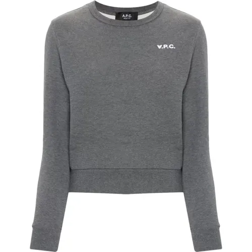 Grey Crew Neck Sweater , female, Sizes: L, M, S, XS - A.p.c. - Modalova