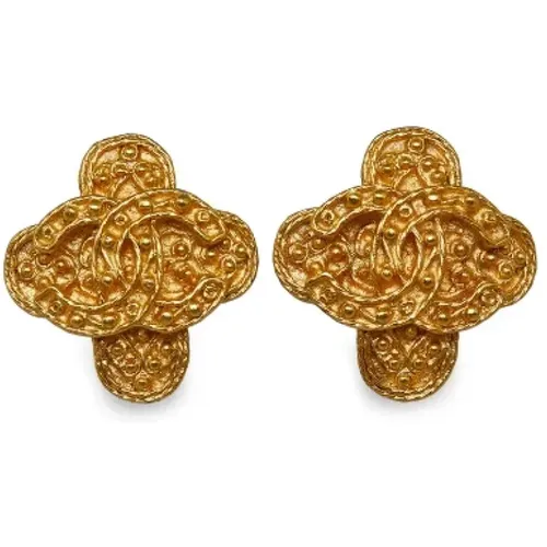 Pre-owned Metal earrings , female, Sizes: ONE SIZE - Chanel Vintage - Modalova