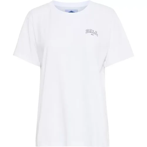 Graphic Print T-Shirt White Melange , female, Sizes: XL, XS, 2XL, 3XL - Ball - Modalova