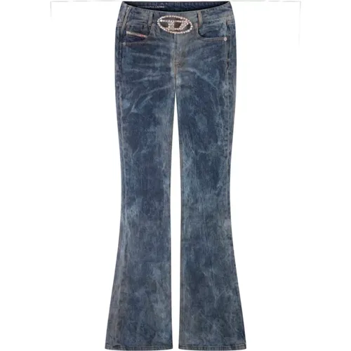 Bootcut Jeans Crystal-Studded , female, Sizes: W28, W26, W30 - Diesel - Modalova