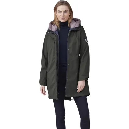 Reversible Jacket Gyda Comfort Fit Olive , female, Sizes: 3XL - Junge - Modalova