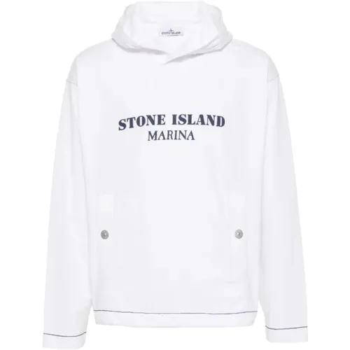 Marina 'Old' Treatment Hoodie , male, Sizes: L, S - Stone Island - Modalova