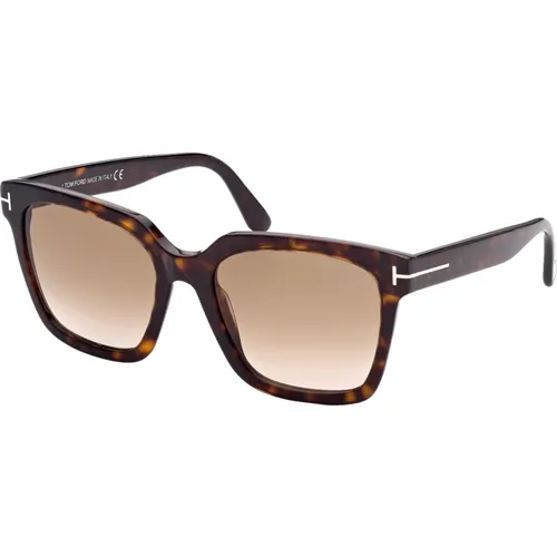Selby Sunglasses in Dark Havana/ Shaded , female, Sizes: 55 MM - Tom Ford - Modalova