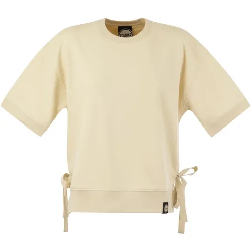 Baumwollmischung Kurzarm-Sweatshirt , Damen, Größe: M - Colmar - Modalova