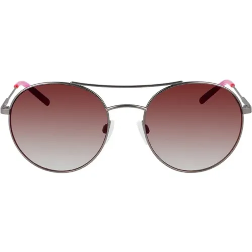 Graue Metallsonnenbrille für Frauen - DKNY - Modalova