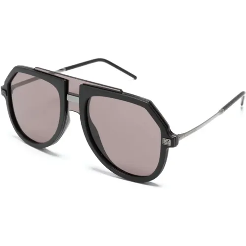 Schwarze Sonnenbrille mit Original-Etui , Herren, Größe: 45 MM - Dolce & Gabbana - Modalova