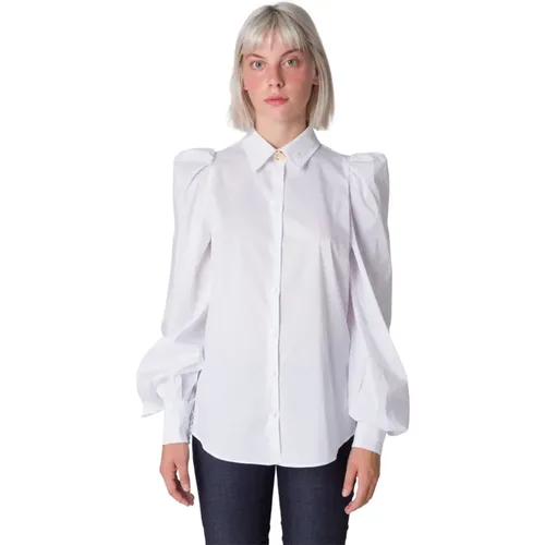 Classic Shirt with Romantic Details , female, Sizes: M - Cavalli Class - Modalova