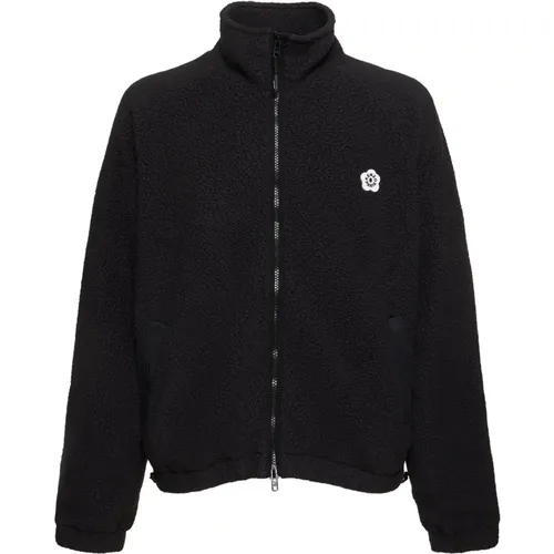 Schwarze Wolle Boke Flower Jacke , Herren, Größe: S - Kenzo - Modalova