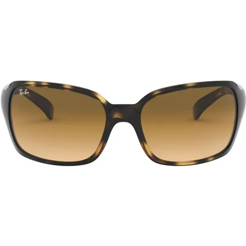Elegante Sonnenbrille mit hellem Havana-Rahmen und braunen Verlaufsgläsern , Damen, Größe: 60 MM - Ray-Ban - Modalova