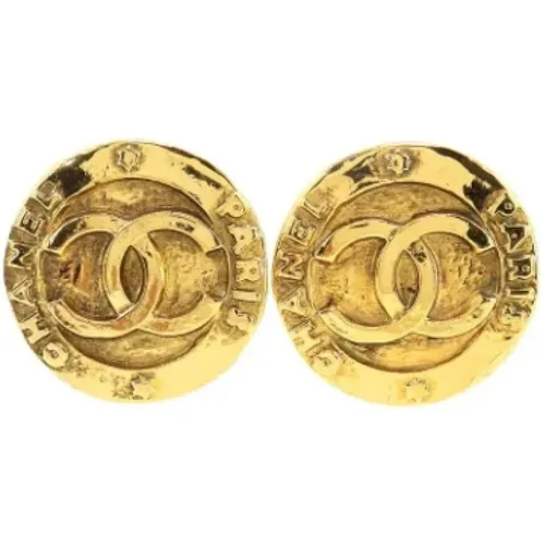 Pre-owned Fur earrings , female, Sizes: ONE SIZE - Chanel Vintage - Modalova