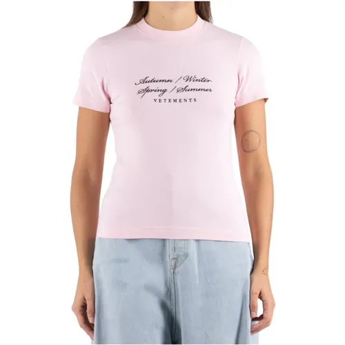 Bedrucktes Damen T-Shirt Vetements - Vetements - Modalova