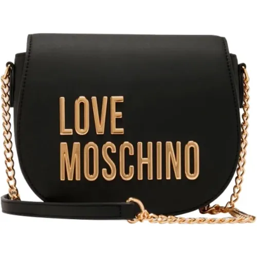 Schwarze Schultertasche Elegant Stilvoll - Moschino - Modalova