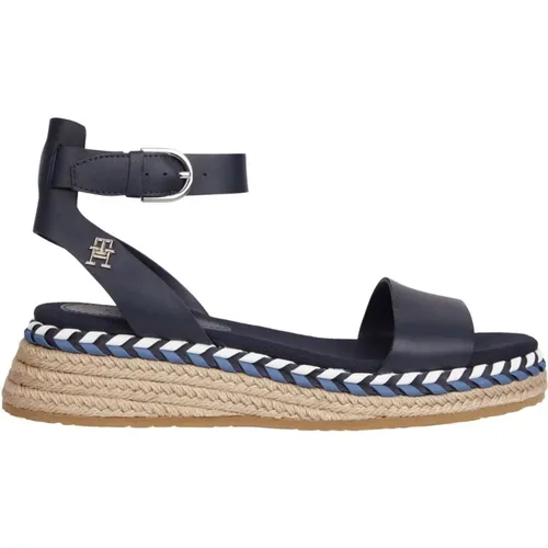 Niedriger Keilsandalette , Damen, Größe: 36 EU - Tommy Hilfiger - Modalova