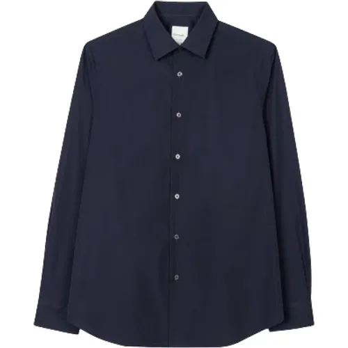 Dark Cotton Poplin Shirt , male, Sizes: XL, L, 2XL, M, S - Paul Smith - Modalova