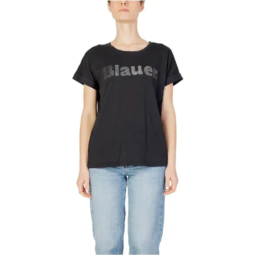 Womens T-Shirt Spring/Summer Collection , female, Sizes: XS, S, L, M - Blauer - Modalova