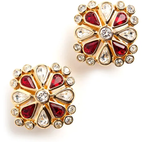 Pre-owned clip on earrings , female, Sizes: ONE SIZE - Dior Vintage - Modalova