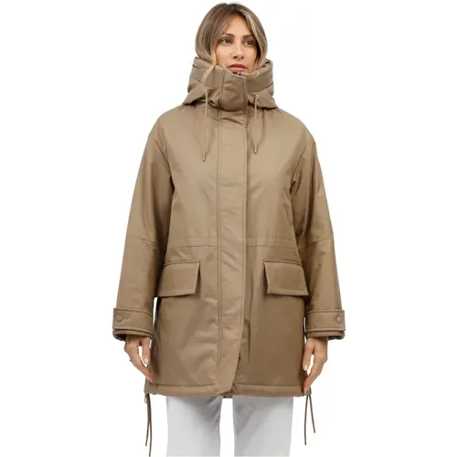 Wendbarer Baumwollparka mit geometrischer Steppung , Damen, Größe: XS - Duno - Modalova