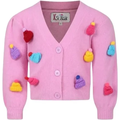 Sweater with V-Neckline and Logo Embroidery , female, Sizes: XS - MC2 Saint Barth - Modalova