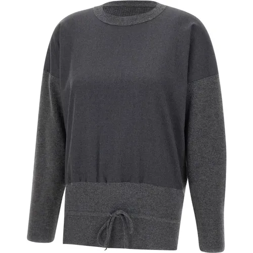 Luxury Wool Silk Cashmere Sweater , female, Sizes: L, M - Fabiana Filippi - Modalova