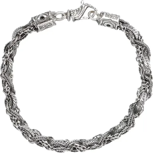 Silber Foxtail Kette Armband , unisex, Größe: L - Emanuele Bicocchi - Modalova
