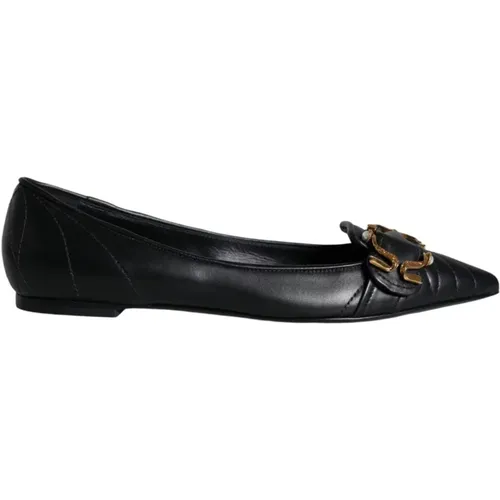 Gesteppte Leder Ballerina Flats - Schwarz - Dolce & Gabbana - Modalova