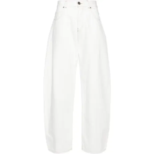 Weiße Denim Jeans mit Besticktem Motiv - pinko - Modalova