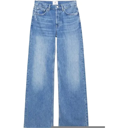 Blaue Baumwoll Wide Leg Jeans , Damen, Größe: W27 - Anine Bing - Modalova