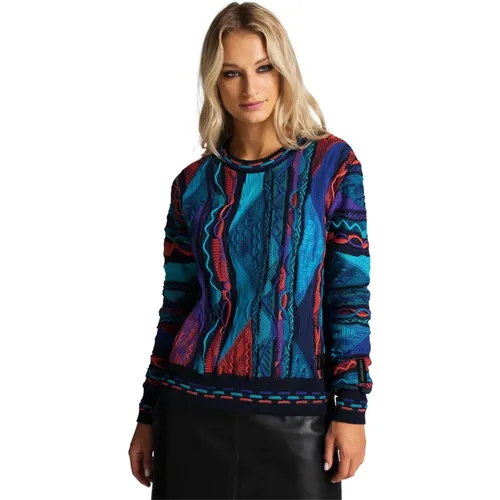 Unique Artwork Pullover , female, Sizes: M - carlo colucci - Modalova