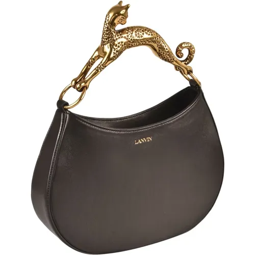 Calf Leather Handbag with Adjustable Strap , female, Sizes: ONE SIZE - Lanvin - Modalova