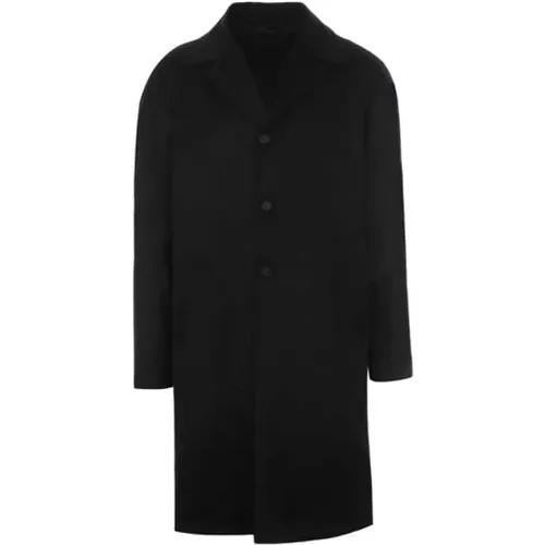 Cashmere Single-Breasted Coat , male, Sizes: M - Prada - Modalova