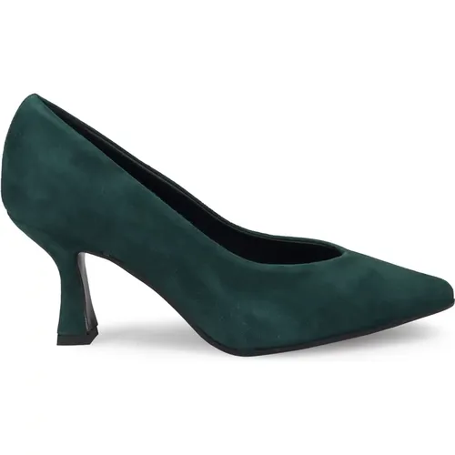 Suede Heel Pumps , female, Sizes: 6 UK, 3 UK, 7 UK, 5 UK, 4 UK - Sangiorgio - Modalova