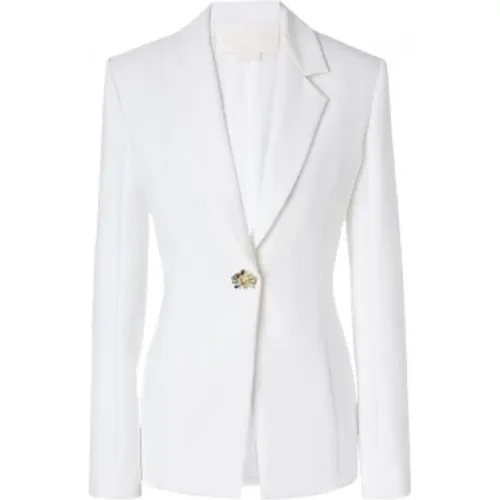 Single-Breasted Jacket with Lancer Lapel , female, Sizes: S - Genny - Modalova