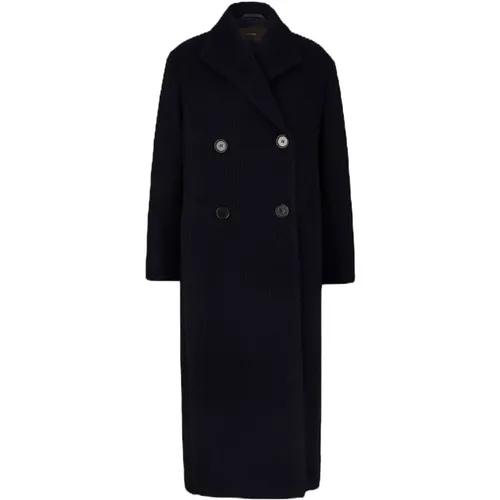 Structured Wool Blend Double-Breasted Coat , female, Sizes: L, S - Windsor - Modalova