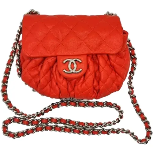 Gebrauchte Rote Leder Chanel Tasche - Chanel Vintage - Modalova