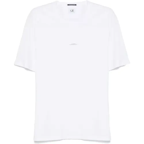 Jersey Logo Print T-shirt , male, Sizes: S, XL, L, M - C.P. Company - Modalova