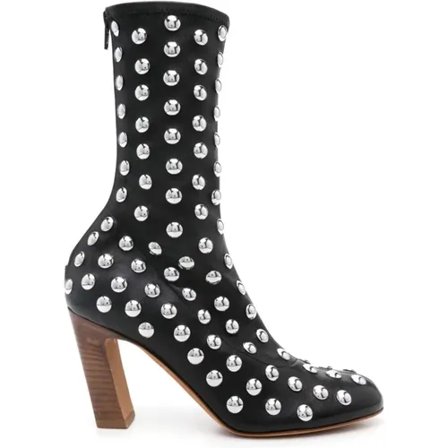 Studded Leather Ankle Boots , female, Sizes: 4 UK, 6 UK - Khaite - Modalova