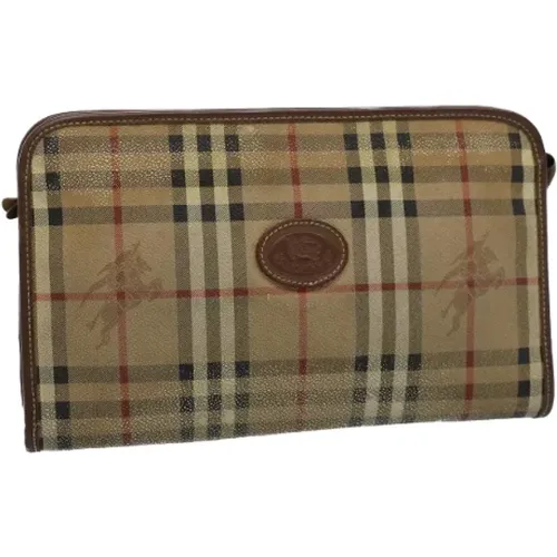 Pre-owned Leather clutches , female, Sizes: ONE SIZE - Burberry Vintage - Modalova