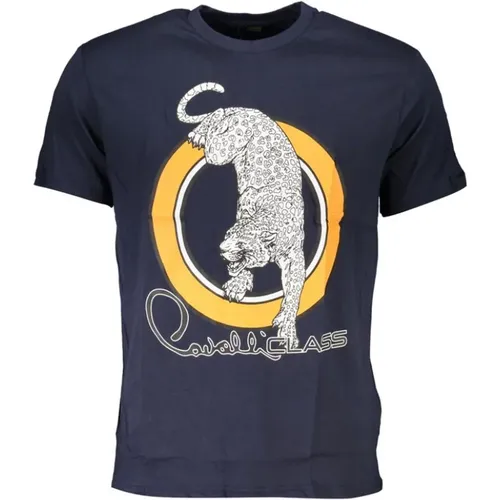 Bedrucktes Rundhals T-Shirt - Cavalli Class - Modalova