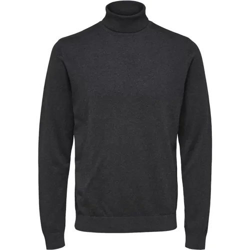 Eleganter Melange Rollkragenpullover - Selected Homme - Modalova