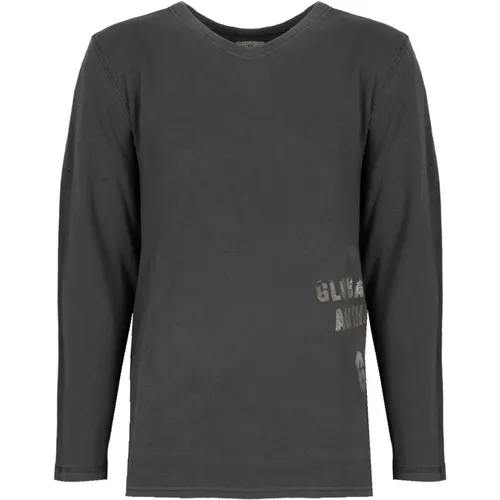 Stilvolles V-Ausschnitt Sweatshirt , Herren, Größe: M - Guess - Modalova