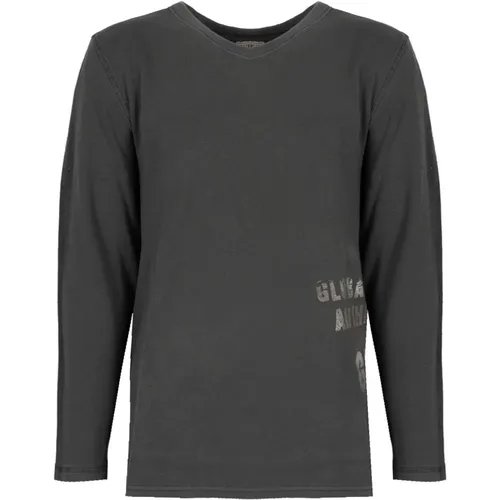 Stilvolles V-Ausschnitt Sweatshirt , Herren, Größe: XL - Guess - Modalova